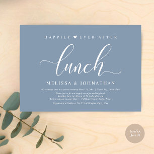 Happily Ever After Lunch, Wedding Elopement party Invitation