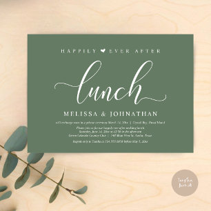 Happily Ever After Lunch, Wedding Elopement party Invitation