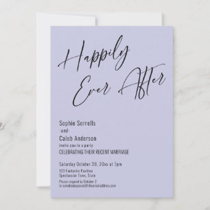 Happily Ever After Modern Elegant Lavender Invitation