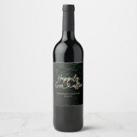 Happily ever after modern foliage wedding party ta