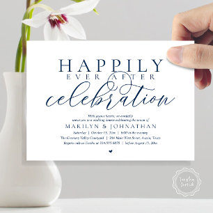 Happily Ever After Modern Wedding Celebration Invitation
