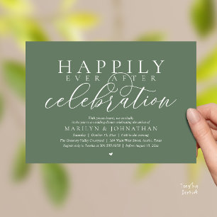 Happily Ever After Modern Wedding Celebration Invitation