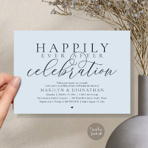Happily Ever After Modern Wedding Celebration Invitation