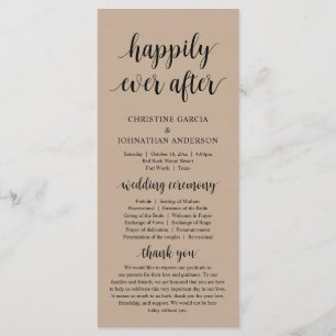 Happily ever after, Modern Wedding Ceremony, Kraft Programme