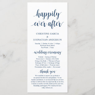 Happily ever after, Modern Wedding Ceremony Progra Programme