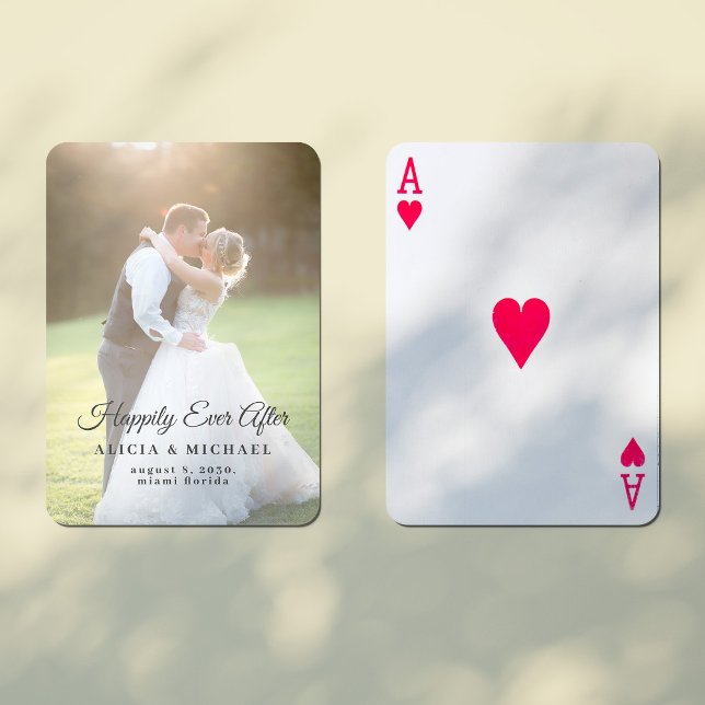 Happily ever after newlyweds wedding favour playing cards (Creator Uploaded)
