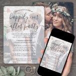 Happily Ever After Party 2 Photo Overlay Wedding Invitation<br><div class="desc">Invite family and friends to a simply elegant reception-only wedding celebration with this stylish modern 2 photo text overlay invitation. All wording is simple to personalise for a vow renewal ceremony, sequel wedding, 1st anniversary, post-elopement or dinner party. Customise it to include any details of your choice, such as marriage...</div>