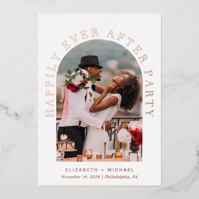 Happily Ever After Party Arch Photo Wedding (Front)