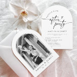 Happily Ever After Party Arch Photo Wedding Invitation<br><div class="desc">Reception Party Invitation,  Happily Ever After Party Invite,  Modern Reception Invite,  Minimalist Elopement Announcement Card.</div>