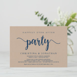 Happily Ever After party, Brown Kraft Elopement In Invitation