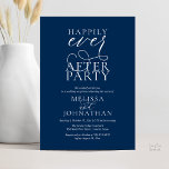 Happily Ever After Party, Classy Wedding Reception Invitation<br><div class="desc">Elegantly announce your happily ever after with our modern classy navy blue theme wedding elopement celebration invitation card, "Happily Ever After Party". Tailored for couples continuing their love story, this invitation strikes a perfect balance of sophistication and charm, setting the scene for an unforgettable event. Featuring a modern contemporary script...</div>