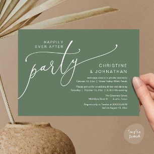 Happily Ever After Party, Elopement Dinner Dancing Invitation
