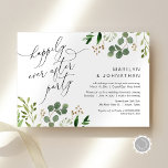 Happily Ever After Party, Elopement, Greenery Invitation<br><div class="desc">Beautiful Modern Romantic Rustic Design,  in eucalyptus leaves greenery watercolour themed,  Wedding Elopement Announcement,  Invitation card (Happily Ever After Party). This is perfect for your wedding reception and post-wedding celebration party. Add your elopement brunch / dinner celebration details.
#TeeshaDerrick</div>