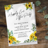 Happily Ever After Party Eucalyptus Sunflower