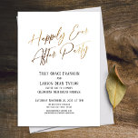 Happily Ever After Party Gold Elegant Typography Invitation<br><div class="desc">Invite your guests to your wedding celebration with the help of these simple cards. In the design I've used an elegant handwriting font to create a simple graphic typography overlay reading "Happily Ever After Party". This text graphic has been embellished with a festive gold effect. Fill in the template blanks...</div>