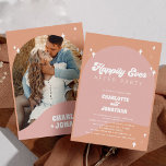 Happily Ever After Party Groovy Elopement Wedding Invitation<br><div class="desc">Happily Ever After Party Groovy Elopement Wedding Invitation</div>