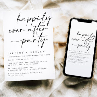 Happily Ever After Party Invitation Reception Part