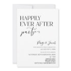 Happily Ever After Party Minimal Wedding Reception