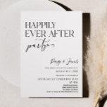 Happily Ever After Party Minimal Wedding Reception Invitation<br><div class="desc">This is a Happily Ever After Party Wedding Reception Invitation!</div>
