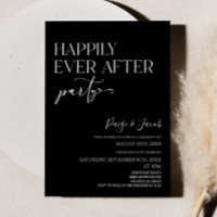 Happily Ever After Party Minimal Wedding Reception