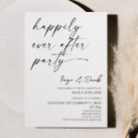 Happily Ever After Party Minimal Wedding Reception Invitation<br><div class="desc">This is a Happily Ever After Party Wedding Reception Invitation!</div>
