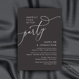 Happily Ever After Party, Modern Dinner Reception Invitation