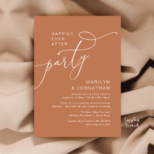 Happily Ever After Party, Modern Dinner Reception Invitation