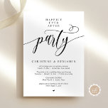 Happily Ever After Party, Modern Script Invitation<br><div class="desc">Beautiful Modern  script,  Wedding Elopement Announcement,  Invitation card (Happily Ever After Party). This is perfect for your wedding reception and post-wedding celebration party. Add your details.</div>