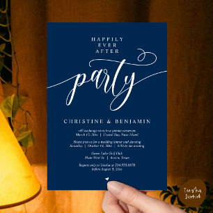 Happily Ever After Party, Modern Script Invitation