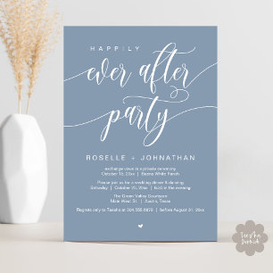 Happily Ever After Party Modern Wedding Dinner Invitation
