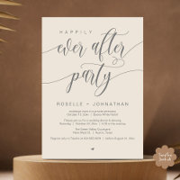 Happily Ever After Party Modern Wedding Dinner