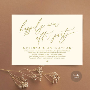 Happily Ever After Party Modern Wedding Dinner Invitation