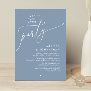 Happily Ever After Party Modern Wedding Reception Invitation