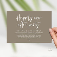 Happily Ever After Party Modern Wedding Reception