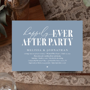 Happily Ever After Party, Modern Wedding Reception Invitation
