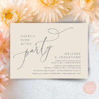 Happily Ever After Party Modern Wedding Reception