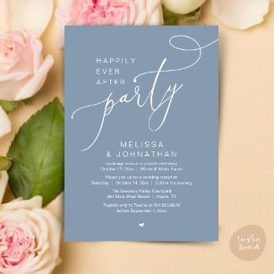 Happily Ever After Party Modern Wedding Reception Invitation