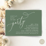 Happily Ever After Party Modern Wedding Reception Invitation<br><div class="desc">Announce and share your happily ever after in style with our modern classy sage green theme design (Happily ever after party) wedding elopement celebration invitation card. It is ideal for couples who have decided to celebrate their best day. With its sophisticated yet playful design, this invitation is sure to set...</div>