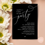 Happily Ever After Party Modern Wedding Reception Invitation<br><div class="desc">Announce and share your happily ever after in style with our modern classy black and white theme design (Happily ever after party) wedding elopement celebration invitation card. It is ideal for couples who have decided to celebrate their best day. With its sophisticated yet playful design, this invitation is sure to...</div>