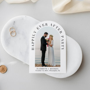 Happily Ever After Party Photo Arch Wedding Invitation