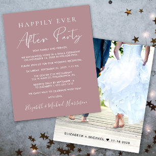 Happily Ever After Party Photo Dusty Rose Wedding