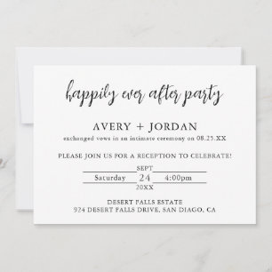 Happily Ever After Party Reception Invitation