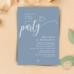 Happily Ever After Party, Reception Modern Minimal Invitation