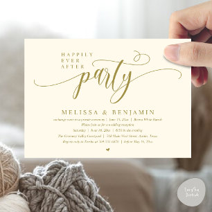 Happily Ever After Party, Reception Modern Minimal Invitation