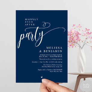 Happily Ever After Party, Reception Modern Minimal Invitation