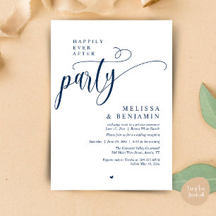 Happily Ever After Party, Reception Modern Minimal Invitation