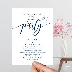 Happily Ever After Party, Reception Modern Minimal Invitation