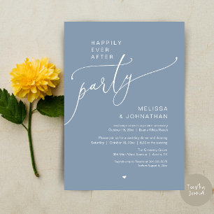 Happily Ever After Party Romantic Wedding Dinner Invitation