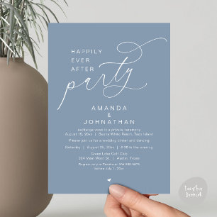 Happily Ever After Party, Romantic Wedding Dinner Invitation