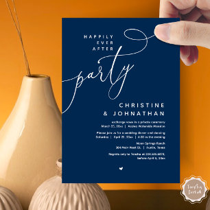 Happily Ever After Party, Romantic Wedding Dinner Invitation